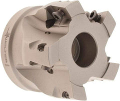 Walter - 5 Inserts, 50mm Cut Diam, 22mm Arbor Diam, 15mm Max Depth of Cut, Indexable Square-Shoulder Face Mill - 40mm High, AD.. 1606.. Insert Compatibility, Through Coolant, Series Xtra-tec - USA Tool & Supply