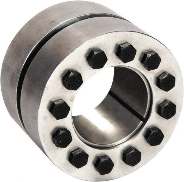 Climax Metal Products - M6 Thread, 11/16" Bore Diam, 52mm OD, Shaft Locking Device - 3 Screws, 6,423 Lb Axial Load, 2.047" OAW, 1.181" Thrust Ring Width, 184 Ft/Lb Max Torque - USA Tool & Supply