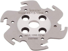 Iscar - Arbor Hole Connection, 1/16" Cutting Width, 0.591" Depth of Cut, 63mm Cutter Diam, 0.3937" Hole Diam, 6 Tooth Indexable Slotting Cutter - TGSF Toolholder, TAG N-A, TAG N-C/W/M, TAG N-J/JS/JT, TAG N-LF, TAG N-MF, TAG N-UT Insert - USA Tool & Supply