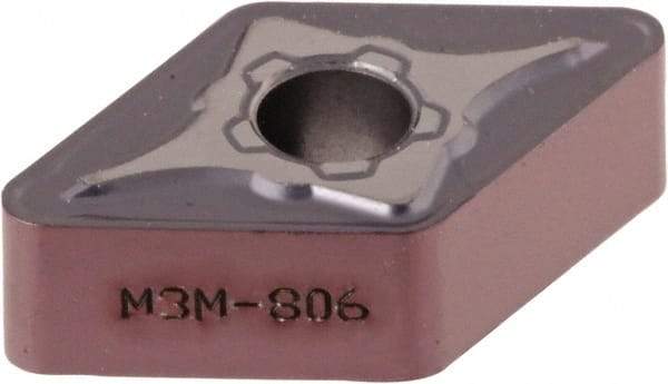 Iscar - DNMG333 M3M Grade IC806 Carbide Turning Insert - TiAlN Finish, 55° Diamond, 3/8" Inscr Circle, 3/16" Thick, 3/64" Corner Radius - USA Tool & Supply