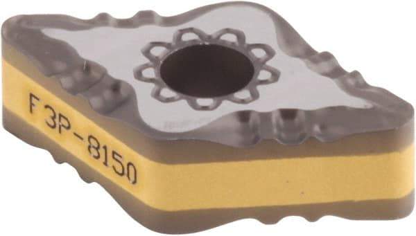 Iscar - DNMG333 F3P Grade IC8150 Carbide Turning Insert - TiCN/Al2O3/TiCN/TiN Finish, 55° Diamond, 3/8" Inscr Circle, 3/16" Thick, 3/64" Corner Radius - USA Tool & Supply