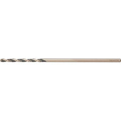 7/32″ Diam 2-1/2″ Flute Length 135° Cobalt Aircraft Extension Drill Straw Finish, Straight-Cylindrical Shank, Split Point, Self-Centering