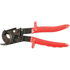 Wiha - 10" OAL, 18 AWG Capacity, Flush Cable Cutter - Curved Head, Urethane Handle - USA Tool & Supply