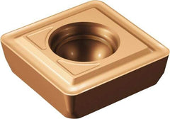 Sandvik Coromant - 88009P MS Grade 2044 Carbide Indexable Drill Insert - TiAlN/AlCr2O3 Finish, Square, 18.6mm Inscribed Circle - USA Tool & Supply
