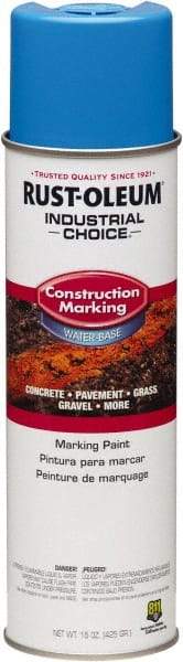 Rust-Oleum - 15 fl oz Blue Marking Paint - Water-Based Formula - USA Tool & Supply