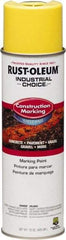 Rust-Oleum - 15 fl oz Yellow Marking Paint - Water-Based Formula - USA Tool & Supply