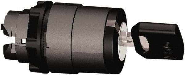 Schneider Electric - 22mm Mount Hole, 2 Position, Key Operated, Selector Switch Only - Black, Maintained (MA), Shock, Vibration and Water Resistant - USA Tool & Supply