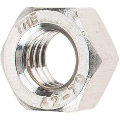 Value Collection - M6x1.00 Stainless Steel Right Hand Hex Nut - 10mm Across Flats, 5mm High, Uncoated - USA Tool & Supply