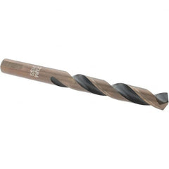 Import - 23/64" High Speed Steel, 135° Point, Round with Flats Shank Maintenance Drill Bit - USA Tool & Supply