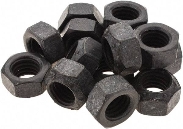 Made in USA - 1/2-13 UNC Grade L9 Hex Lock Nut with Distorted Thread - 3/4" Width Across Flats, Uncoated with Wax Finish - USA Tool & Supply