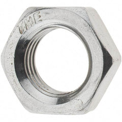 Value Collection - 3/8-24 UNF Stainless Steel Right Hand Hex Jam Nut - 9/16" Across Flats, 7/32" High, Uncoated - USA Tool & Supply