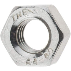 Value Collection - M6x1.00 Metric Coarse Stainless Steel Right Hand Hex Nut - 10mm Across Flats, 5mm High, Uncoated - USA Tool & Supply