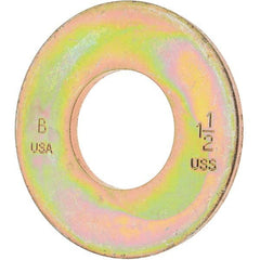 Made in USA - 1-1/2" Screw, Grade 8 Carbon Steel USS Flat Washer - USA Tool & Supply