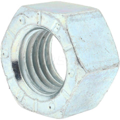 Hex Nut: 1/2-20, Grade 9 Steel, Zinc-Plated Clear Chromate Right Hand Thread, 3/4″ Across Flats, ANSI & ASME B18.2.2