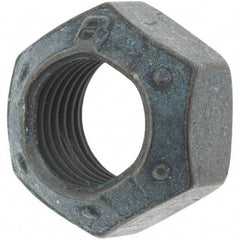 Made in USA - 3/8-24 UNF Grade L9 Hex Lock Nut with Distorted Thread - Uncoated with Wax Finish - USA Tool & Supply