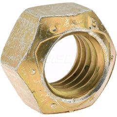 Hex Lock Nut: 1/2-20, Grade 9 Steel, Cadmium-Plated with Wax 0.435″ High, 3/4″ Width Across Flats, Right Hand Thread