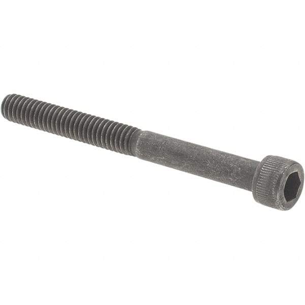 Value Collection - #8-32 UNC Hex Socket Drive, Socket Cap Screw - Alloy Steel, Black Oxide Finish, Partially Threaded, 1-3/4" Length Under Head - USA Tool & Supply