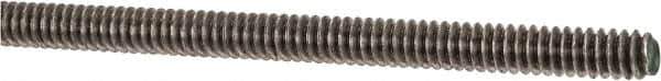 Made in USA - #10-24 UNC (Coarse), 3' Long, Stainless Steel Threaded Rod - Right Hand Thread - USA Tool & Supply