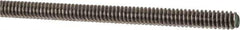 Made in USA - #10-24 UNC (Coarse), 3' Long, Stainless Steel Threaded Rod - Right Hand Thread - USA Tool & Supply