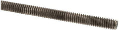 Made in USA - 1/4-20 UNC (Coarse), 6' Long, Stainless Steel Threaded Rod - Right Hand Thread - USA Tool & Supply