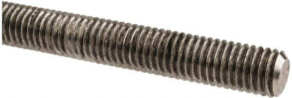 Made in USA - 1/2-13 UNC (Coarse), 6' Long, Stainless Steel Threaded Rod - Right Hand Thread - USA Tool & Supply