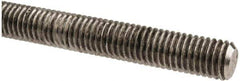 Made in USA - 1/2-13 UNC (Coarse), 6' Long, Stainless Steel Threaded Rod - Right Hand Thread - USA Tool & Supply