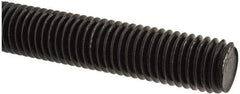 Value Collection - 5/8-11 UNC (Coarse), 6' Long, Medium Carbon Steel Threaded Rod - Black Oxide Finish, Right Hand Thread - USA Tool & Supply