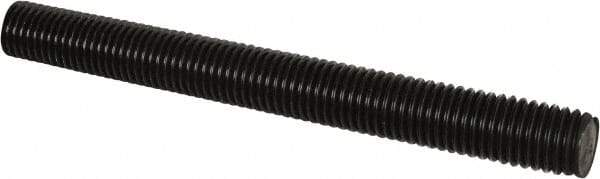 Value Collection - 1-8 UNC (Coarse), 6' Long, Medium Carbon Steel Threaded Rod - Black Oxide Finish, Right Hand Thread - USA Tool & Supply