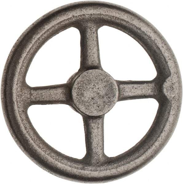 Made in USA - 7", Straight Handwheel - 1-3/4" Hub, Cast Iron, Plain Finish - USA Tool & Supply