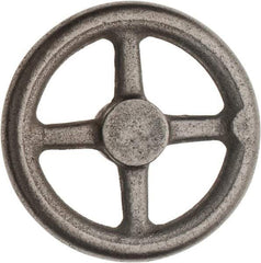 Made in USA - 7", Straight Handwheel - 1-3/4" Hub, Cast Iron, Plain Finish - USA Tool & Supply