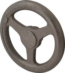 Made in USA - 8", Straight Handwheel - 1-7/8" Hub, Cast Iron, Plain Finish - USA Tool & Supply