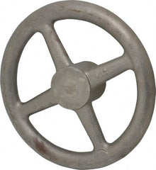 Made in USA - 12", Straight Handwheel - 3" Hub, Cast Iron, Plain Finish - USA Tool & Supply