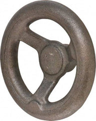 Made in USA - 6", Offset Handwheel - 1-3/8" Hub, Cast Iron, Plain Finish - USA Tool & Supply