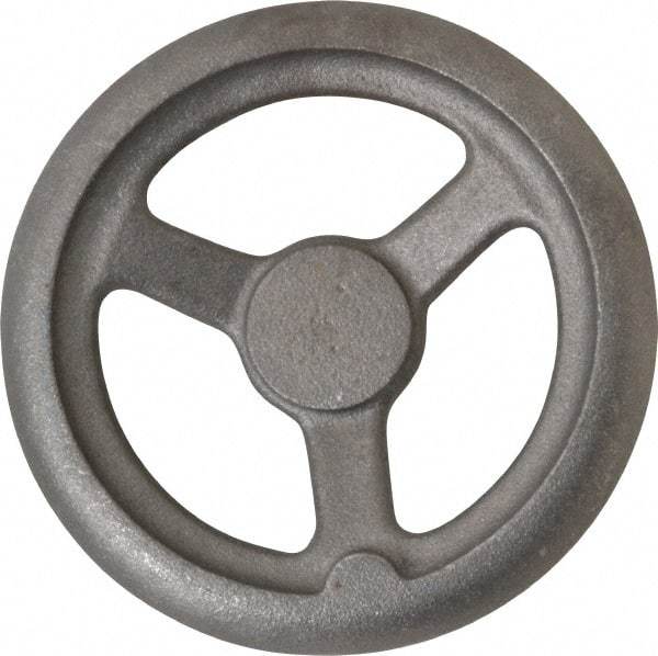 Made in USA - 7", Offset Handwheel - 1-5/8" Hub, Cast Iron, Plain Finish - USA Tool & Supply