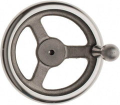 Made in USA - 7", Offset Handwheel - 1-5/8" Hub, Cast Iron, Plain Finish - USA Tool & Supply