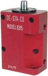 De-Sta-Co - 90 Lb Clamping Force, Right Hand Swing, 31.75mm Total Stroke, Single-Acting Pneumatic Swing Clamp - 1/8 NPT Port, 104.39mm Body Length x 38.1mm Body Width, 2.01 Cu In (Clamp), 2.26 Cu In (Unclamp), 130 Max psi - USA Tool & Supply