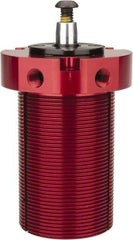 De-Sta-Co - 90 Lb Clamping Force, Left Hand Swing, 31.75mm Total Stroke, Single-Acting Pneumatic Swing Clamp - 1/8 NPT Port, 85.3mm Body Length x 76.2mm Body Width, 2.01 Cu In (Clamp), 2.26 Cu In (Unclamp), 130 Max psi - USA Tool & Supply