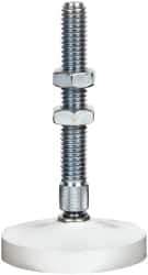 De-Sta-Co - 3/8-16 Carbon Steel Swivel Foot Tip Clamp Spindle Assembly - 61.98mm Thread Length, 90.4mm OAL, Flat Tip Cap, 2" Tip Surface Diam, Use with Toggle Clamps - USA Tool & Supply