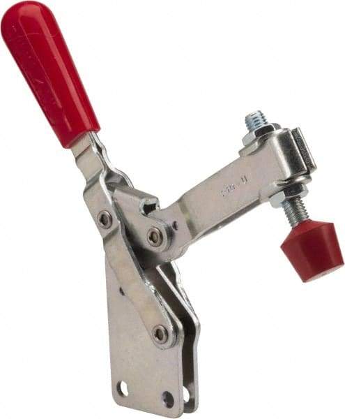 De-Sta-Co - 600 Lb Holding Capacity, Vertical Handle, Manual Hold Down Toggle Clamp - 58° Handle Movement, 103° Bar Opening, U-Bar, Straight Base, Electro-Plated Zinc, Carbon Steel - USA Tool & Supply