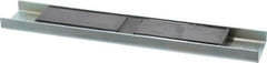 Eclipse - 45 Max Pull Force Lb, 12" Long x 2" Wide x 5/8" Thick, Rectangular Channel, Ceramic Fixture Magnet - 212°F Max Operating Temp, 0.01" Mounting Hole Diam, Stainless Steel Housing - USA Tool & Supply