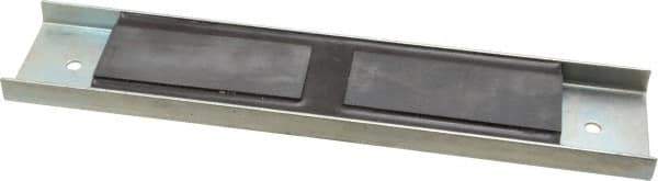 Eclipse - 60 Max Pull Force Lb, 12" Long x 2-1/2" Wide x 5/8" Thick, Rectangular Channel, Ceramic Fixture Magnet - 212°F Max Operating Temp, 0.01" Mounting Hole Diam, Stainless Steel Housing - USA Tool & Supply