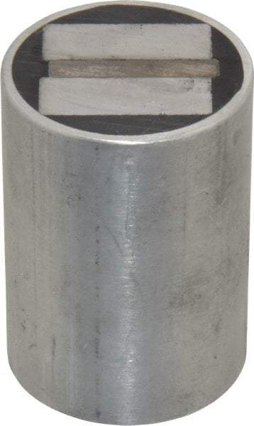 Mag-Mate - 5/16-18 Thread, 1-1/2" Diam, 2-1/16" High, 102 Lb Average Pull Force, Neodymium Rare Earth Pot Magnet - 5/16" Tapped Hole Depth, Aluminum Insulated - USA Tool & Supply