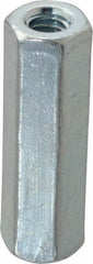 Made in USA - 3/4-10 UNC, 2-1/4" OAL Stainless Steel Standard Coupling Nut - 1" Width Across Flats - USA Tool & Supply