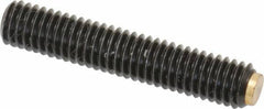 J.W. Winco - M6x1.00 Metric Coarse, 32mm Length of Thread, Soft Tip Point Set Screw - Grade 5.8 Steel, 3mm Key - USA Tool & Supply