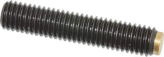 J.W. Winco - M8x1.25 Metric Coarse, 40mm Length of Thread, Soft Tip Point Set Screw - Grade 5.8 Steel, 4mm Key - USA Tool & Supply