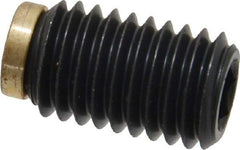J.W. Winco - M10x1.50 Metric Coarse, 16mm Length of Thread, Soft Tip Point Set Screw - Grade 5.8 Steel, 5mm Key - USA Tool & Supply