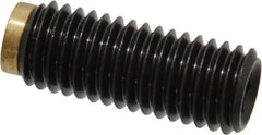J.W. Winco - M10x1.50 Metric Coarse, 25mm Length of Thread, Soft Tip Point Set Screw - Grade 5.8 Steel, 5mm Key - USA Tool & Supply