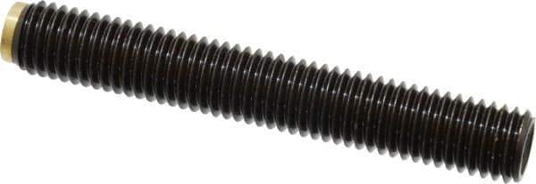 J.W. Winco - M12x1.75 Metric Coarse, 80mm Length of Thread, Soft Tip Point Set Screw - Grade 5.8 Steel, 6mm Key - USA Tool & Supply