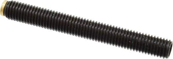 J.W. Winco - M12x1.75 Metric Coarse, 100mm Length of Thread, Soft Tip Point Set Screw - Grade 5.8 Steel, 6mm Key - USA Tool & Supply