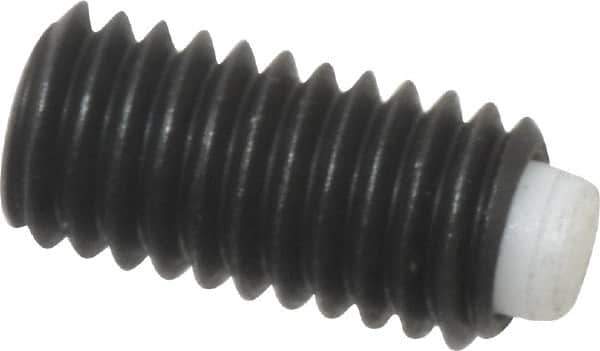 J.W. Winco - M6x1.00 Metric Coarse, 12mm Length of Thread, Soft Tip Point Set Screw - Grade 5.8 Steel, 3mm Key - USA Tool & Supply